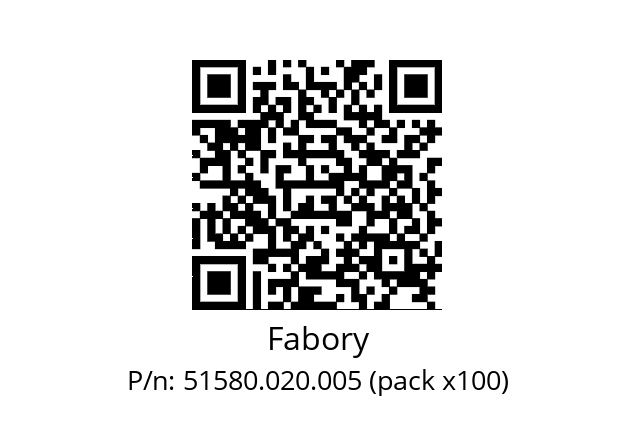   Fabory 51580.020.005 (pack x100)