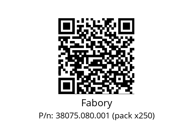   Fabory 38075.080.001 (pack x250)