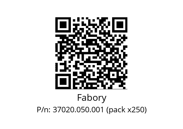   Fabory 37020.050.001 (pack x250)