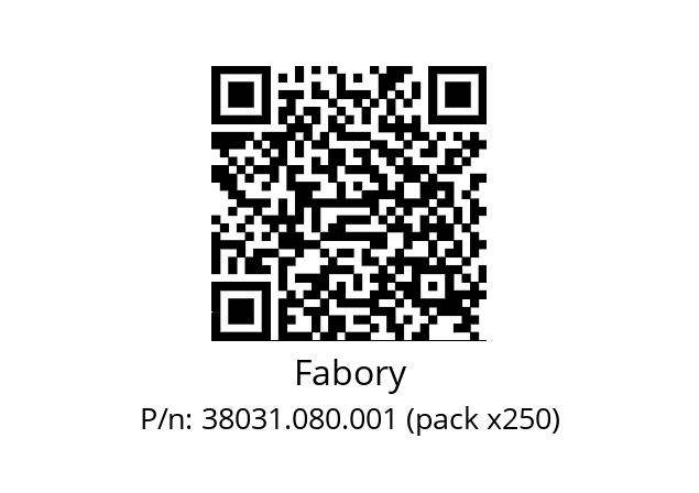   Fabory 38031.080.001 (pack x250)