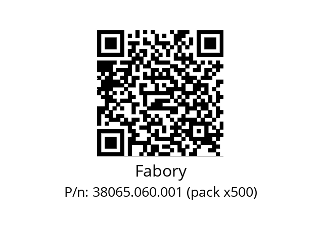   Fabory 38065.060.001 (pack x500)