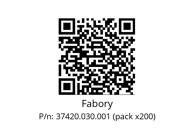   Fabory 37420.030.001 (pack x200)