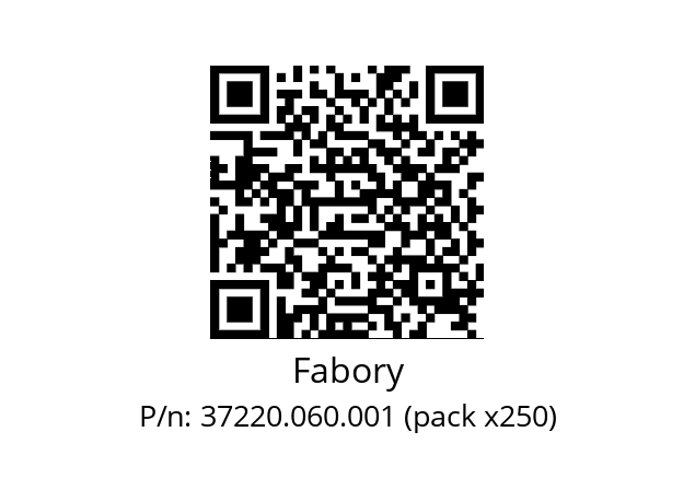   Fabory 37220.060.001 (pack x250)