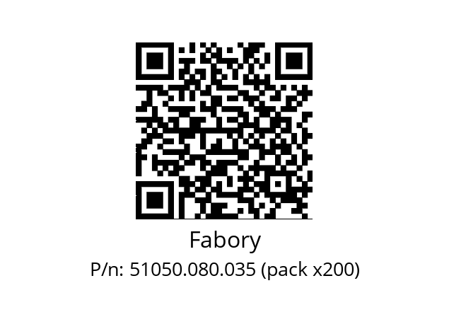   Fabory 51050.080.035 (pack x200)