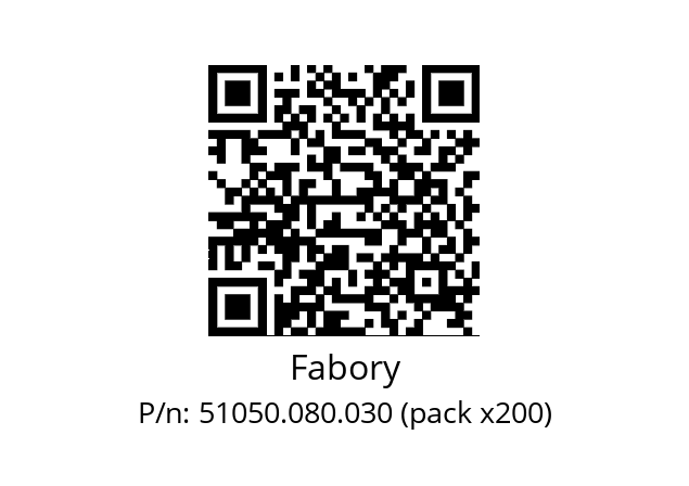   Fabory 51050.080.030 (pack x200)