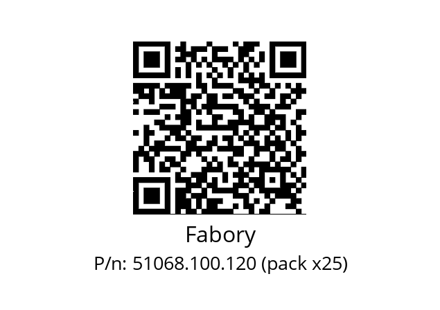   Fabory 51068.100.120 (pack x25)