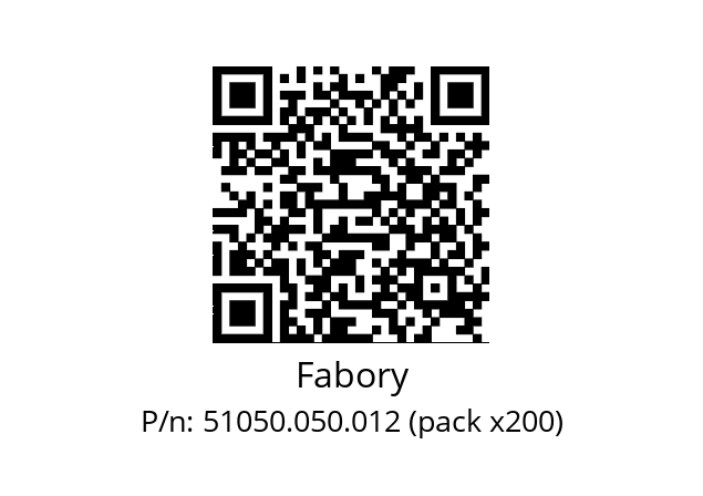   Fabory 51050.050.012 (pack x200)