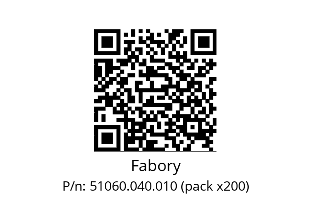   Fabory 51060.040.010 (pack x200)