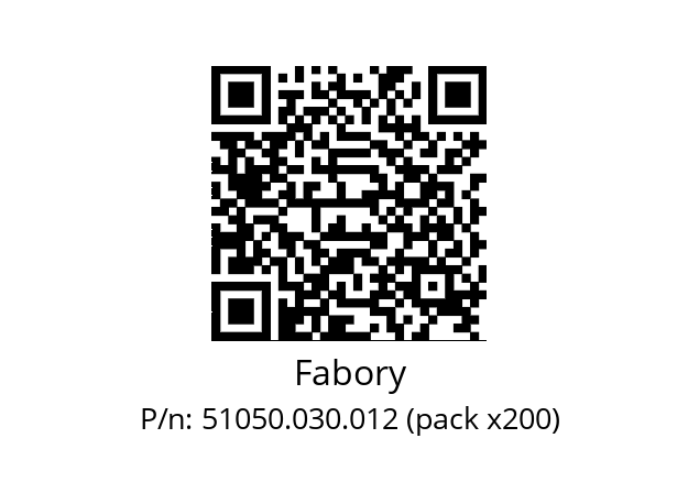   Fabory 51050.030.012 (pack x200)