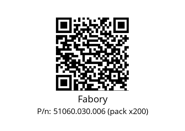   Fabory 51060.030.006 (pack x200)