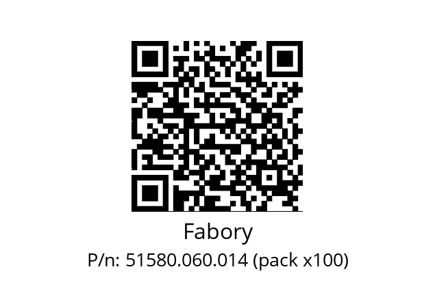   Fabory 51580.060.014 (pack x100)