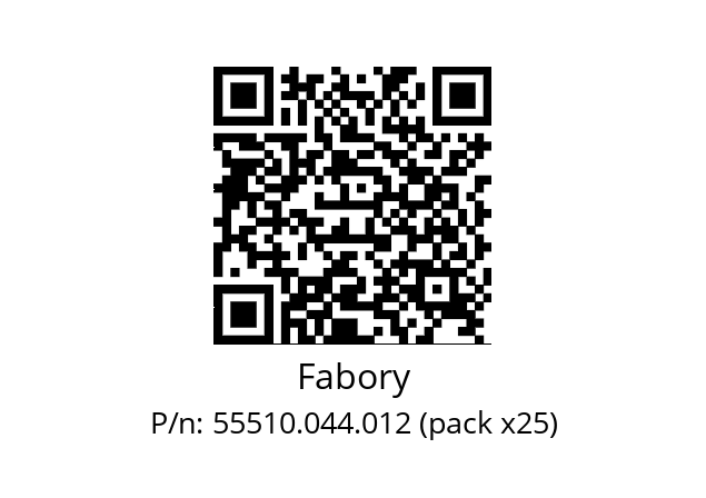   Fabory 55510.044.012 (pack x25)