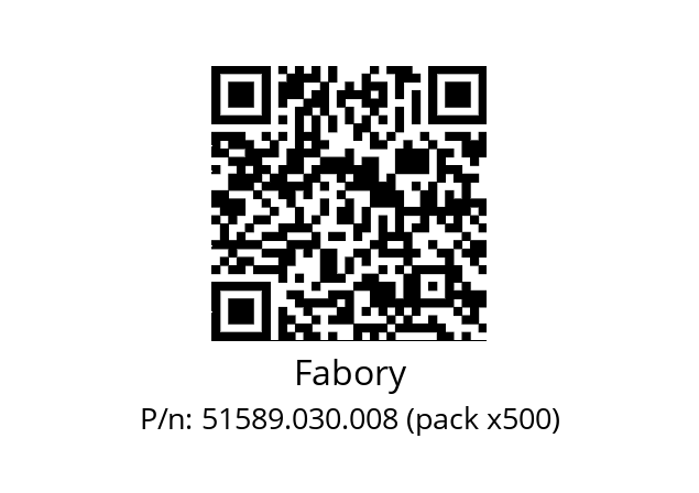   Fabory 51589.030.008 (pack x500)