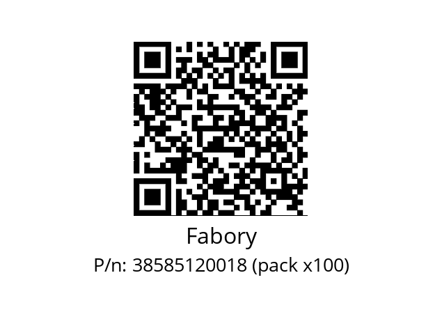   Fabory 38585120018 (pack x100)