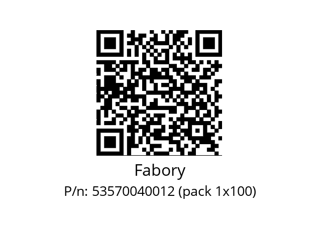   Fabory 53570040012 (pack 1x100)