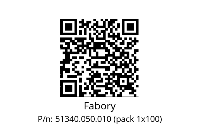   Fabory 51340.050.010 (pack 1x100)