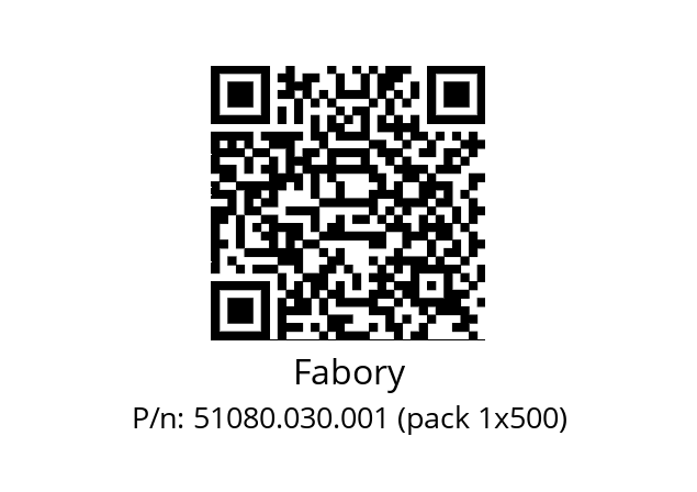   Fabory 51080.030.001 (pack 1x500)