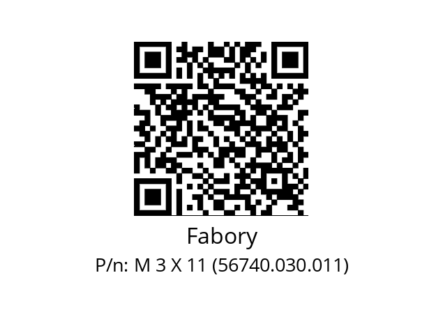   Fabory M 3 X 11 (56740.030.011)