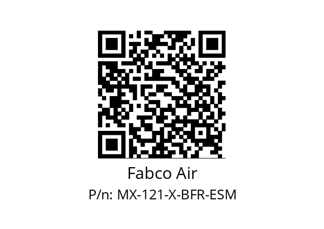   Fabco Air MX-121-X-BFR-ESM