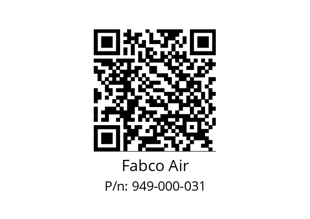   Fabco Air 949-000-031