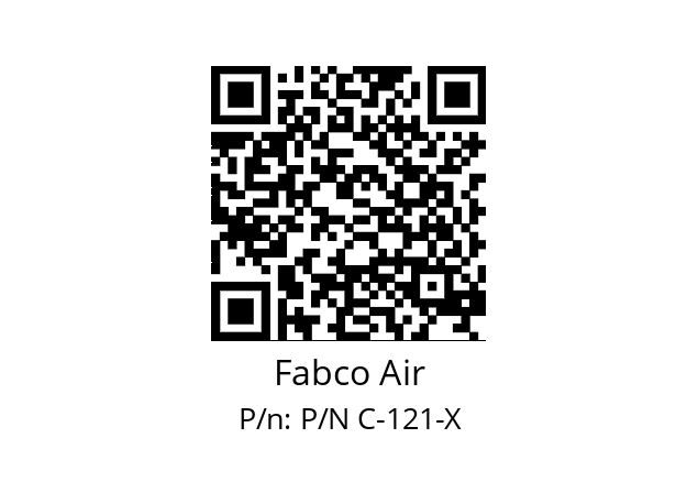   Fabco Air P/N C-121-X