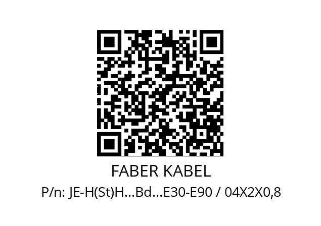   FABER KABEL JE-H(St)H...Bd...E30-E90 / 04X2X0,8