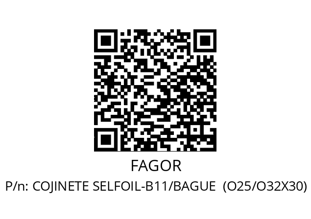   FAGOR COJINETE SELFOIL-B11/BAGUE  (O25/O32X30)