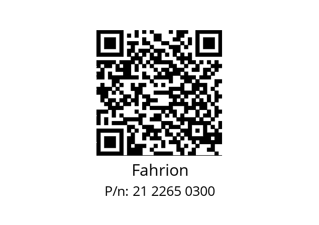   Fahrion 21 2265 0300