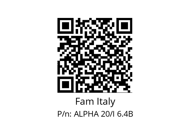   Fam Italy ALPHA 20/I 6.4B