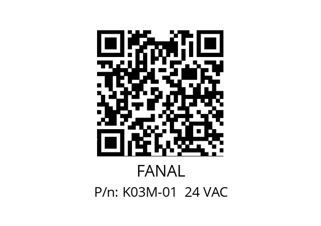   FANAL K03M-01  24 VAC