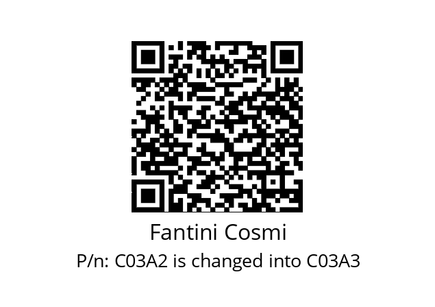   Fantini Cosmi C03A2 is changed into C03A3