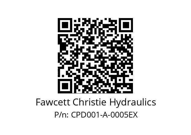   Fawcett Christie Hydraulics CPD001-A-0005EX