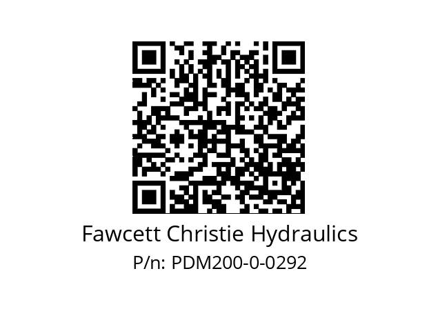   Fawcett Christie Hydraulics PDM200-0-0292