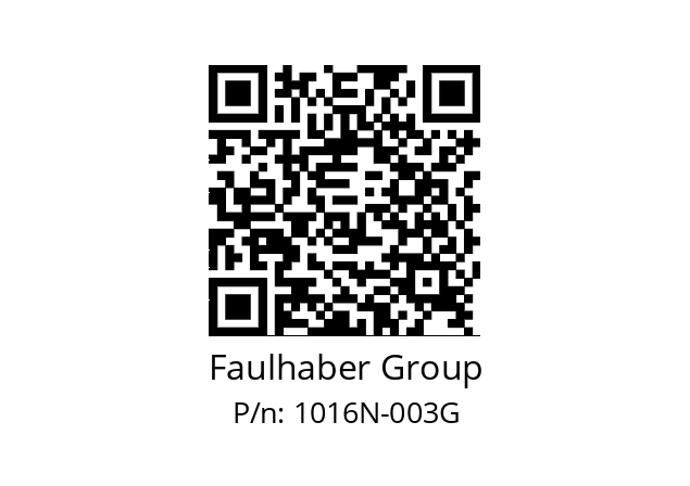   Faulhaber Group 1016N-003G