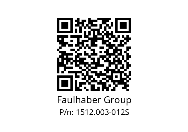   Faulhaber Group 1512.003-012S