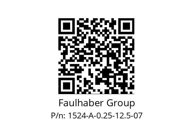   Faulhaber Group 1524-A-0.25-12.5-07