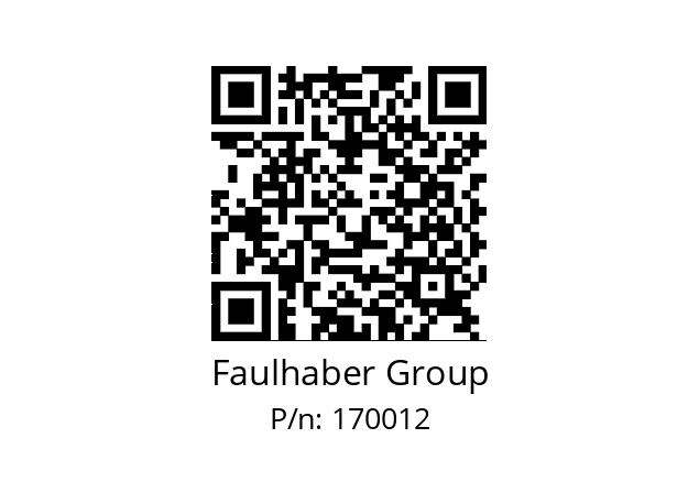   Faulhaber Group 170012