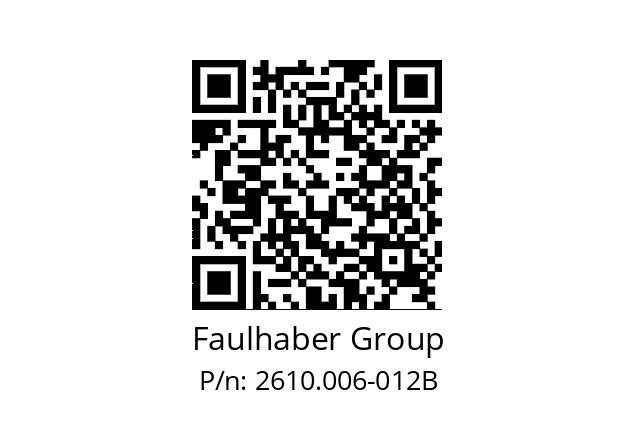   Faulhaber Group 2610.006-012B