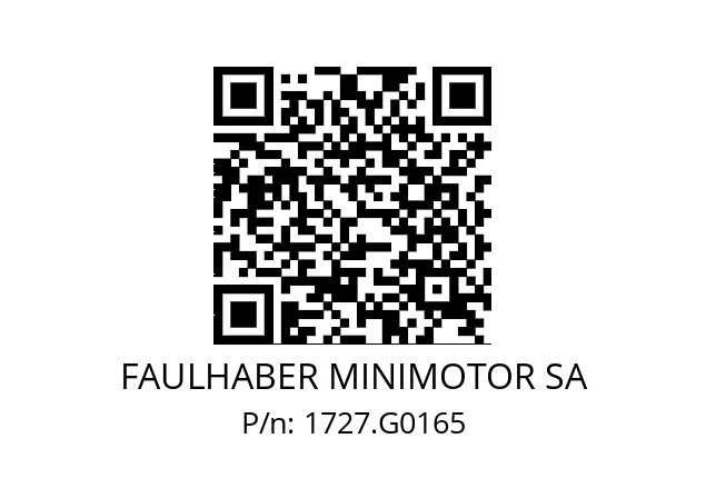   FAULHABER MINIMOTOR SA 1727.G0165