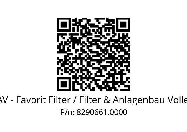   FAV - Favorit Filter / Filter & Anlagenbau Vollert 8290661.0000