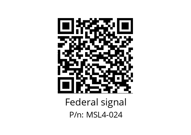   Federal signal MSL4-024