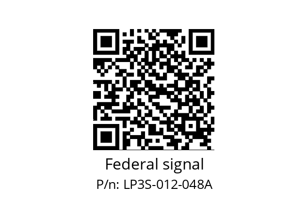   Federal signal LP3S-012-048A