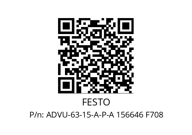   FESTO ADVU-63-15-A-P-A 156646 F708