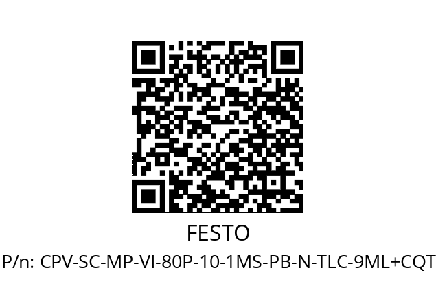   FESTO CPV-SC-MP-VI-80P-10-1MS-PB-N-TLC-9ML+CQT