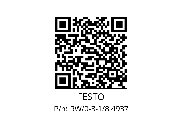   FESTO RW/0-3-1/8 4937