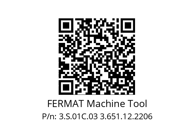   FERMAT Machine Tool 3.S.01C.03 3.651.12.2206