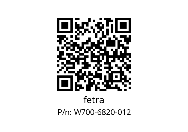   fetra W700-6820-012