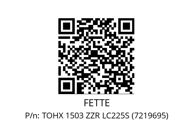   FETTE TOHX 1503 ZZR LC225S (7219695)