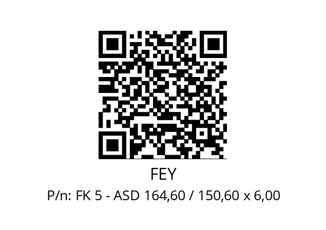   FEY FK 5 - ASD 164,60 / 150,60 x 6,00