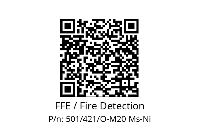   FFE / Fire Detection 501/421/O-M20 Ms-Ni